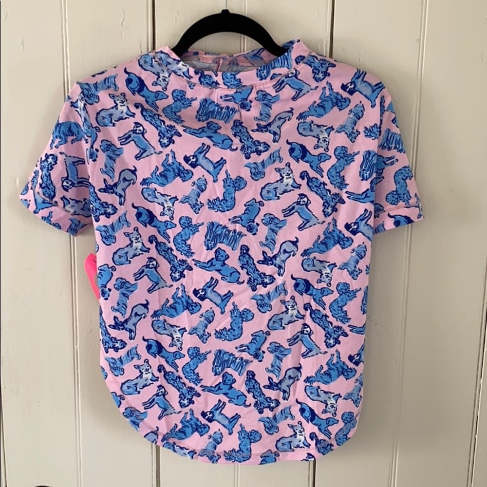 Lilly Pulitzer dog pajamas Zanzibar blue ruff